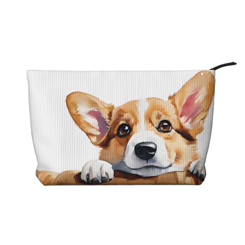 (Süße Buntstift-Box) Cord-Make-up-Tasche mit Reißverschluss, Kosmetiktasche für Damen, kleine Make-up-Tasche für Geldbörse, tragbare Reise-Kosmetiktasche, Geschenktasche für Damen, Mädchen, Damen, von KDUBNJDS