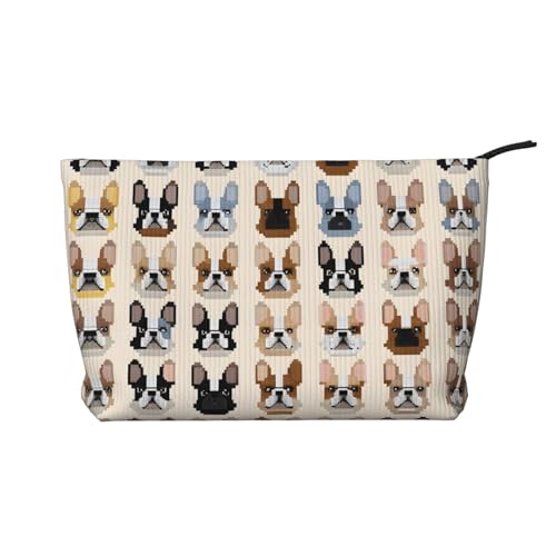 Cord, Make-up-Tasche mit Reißverschluss, Kosmetiktasche für Damen, kleine Make-up-Tasche für Geldbörse, tragbare Reise-Kosmetiktasche, Geschenktasche für Damen, Mädchen, Damen, I Love Französische von KDUBNJDS