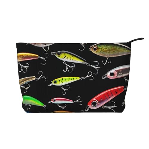 Cord-Make-up-Tasche mit Reißverschluss, Kosmetiktasche für Damen, kleine Make-up-Tasche für Geldbörse, tragbare Reise-Kosmetiktasche, Geschenktasche für Damen, Mädchen, Damen, Angelköder, von KDUBNJDS