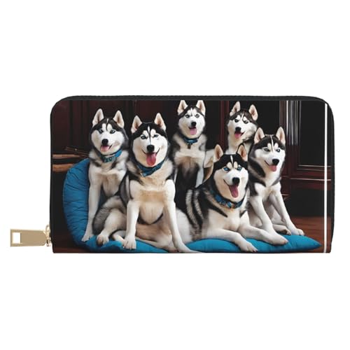 KDUBNJDS Ledergeldbörse, Kreditkartenetui für Damen und Herren, mit 12 Kartenfächern, 3 Fächern für Bargeld und integrierten Münzfächern mit Reißverschluss (Merry Christmas with Happy Snowman), Schöne von KDUBNJDS