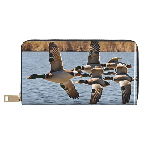 KDUBNJDS Ledergeldbörse, Kreditkartenetui für Damen und Herren, mit 12 Kartenfächern, 3 Fächern für Bargeld und integrierten Münzfächern mit Reißverschluss (Merry Christmas with Happy Snowman), von KDUBNJDS