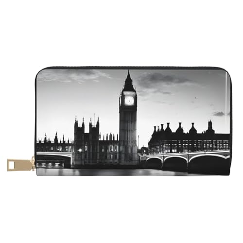 KDUBNJDS Ledergeldbörse, Kreditkartenetui für Damen und Herren, mit 12 Kartenfächern, 3 Fächern für Bargeld und integrierten Münzfächern mit Reißverschluss (Merry Christmas with Happy Snowman), von KDUBNJDS