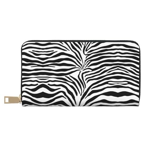 KDUBNJDS Ledergeldbörse, Kreditkartenetui für Damen und Herren, mit 12 Kartenfächern, 3 Fächern für Bargeld und integrierten Münzfächern mit Reißverschluss (Zebramuster), Zebramuster, Einheitsgröße von KDUBNJDS