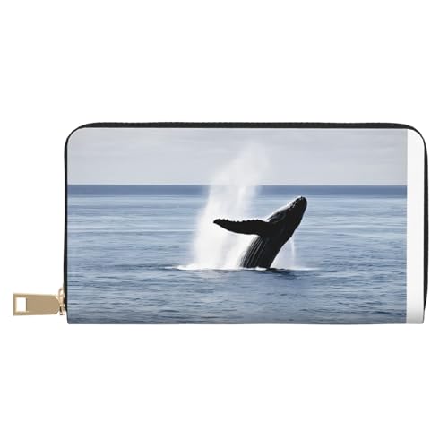 KDUBNJDS Ledergeldbörse Kreditkartenetui für Damen und Herren mit 12 Kartenfächern, 3 Fächern für Bargeld und integrierten Münzfächern mit Reißverschluss, Zitronenfrucht, Killerwal, Einheitsgröße von KDUBNJDS