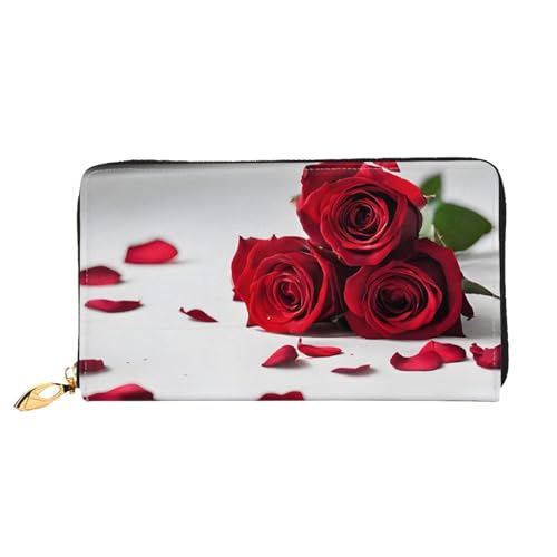 KDUBNJDS Ledergeldbörse Kreditkartenetui für Damen und Mädchen mit 12 Kartenfächern, 3 Fächern für Bargeld und integrierten Münzfächern mit Reißverschluss (Seashells Sand), rose, Einheitsgröße von KDUBNJDS