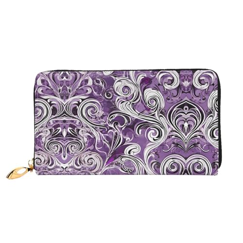 KDUBNJDS Ledergeldbörse Kreditkartenetui für Damen und Mädchen mit 12 Kartenfächern, 3 Fächern für Bargeld und integrierten Münzfächern mit Reißverschluss (Zebramuster), The Sea Witch Inspired, von KDUBNJDS