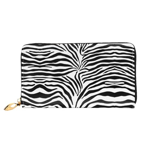 KDUBNJDS Ledergeldbörse Kreditkartenetui für Damen und Mädchen mit 12 Kartenfächern, 3 Fächern für Bargeld und integrierten Münzfächern mit Reißverschluss (Zebramuster), Zebramuster, Einheitsgröße von KDUBNJDS