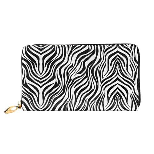KDUBNJDS Ledergeldbörse Kreditkartenetui für Damen und Mädchen mit 12 Kartenfächern, 3 Fächern für Bargeld und integrierten Münzfächern mit Reißverschluss (Zebramuster), Zebramuster, Einheitsgröße von KDUBNJDS