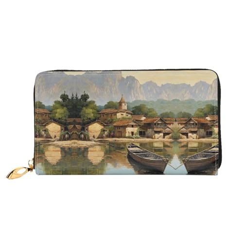 KDUBNJDS Ledergeldbörse Kreditkartenetui für Damen und Mädchen mit 12 Kartenfächern, 3 Fächern für Bargeld und integrierten Münzfächern mit Reißverschluss (orangefarbener Schmetterling), altes von KDUBNJDS