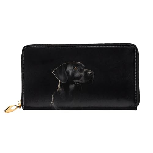 KDUBNJDS Ledergeldbörse Kreditkartenetui für Damen und Mädchen mit 12 Kartenfächern, 3 Fächern für Bargeld und integrierten Münzfächern mit Reißverschluss (roter Karabinerdruck), Welpen Hund, von KDUBNJDS