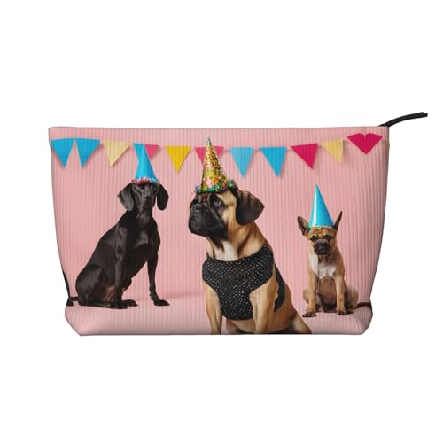 Make-up-Tasche aus Cord mit Reißverschluss, Kosmetiktasche für Damen, kleine Make-up-Tasche für Geldbörse, tragbare Reise-Kosmetiktasche, Geschenktasche für Damen, Mädchen, Damen, Französische von KDUBNJDS