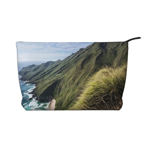 Make-up-Tasche aus Cord mit Reißverschluss, Kosmetiktasche für Damen, kleine Make-up-Tasche für Geldbörse, tragbare Reise-Kosmetiktasche, Geschenktasche für Damen, Mädchen, Damen, Kauai Hawaii von KDUBNJDS
