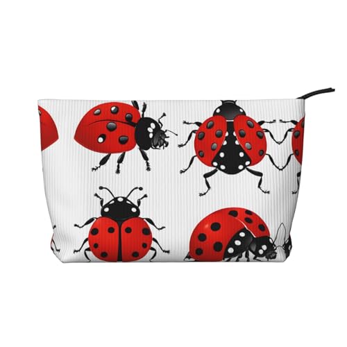 Make-up-Tasche aus Cord mit Reißverschluss, Kosmetiktasche für Damen, kleine Make-up-Tasche für Geldbörse, tragbare Reise-Kosmetiktasche, Geschenktasche für Damen, Mädchen, Damen, Lavendelfeld, Retro, von KDUBNJDS