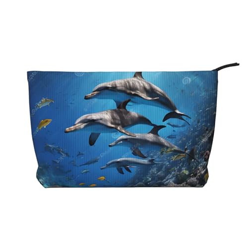 Make-up-Tasche aus Cord mit Reißverschluss, Kosmetiktasche für Damen, kleine Make-up-Tasche für Geldbörse, tragbare Reise-Kosmetiktasche, Geschenktasche für Damen, Mädchen, Damen, Lavendelfeld, Retro, von KDUBNJDS