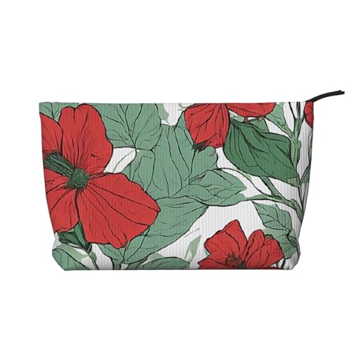 Make-up-Tasche aus Cord mit Reißverschluss, Kosmetiktasche für Damen, kleine Make-up-Tasche für Geldbörse, tragbare Reise-Kosmetiktasche, Geschenktasche für Damen, Mädchen, Damen, Sommer Hawaii., von KDUBNJDS