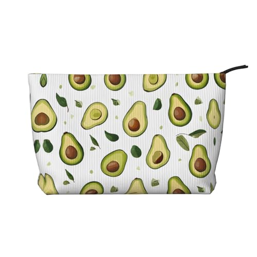 Make-up-Tasche aus Cord mit Reißverschluss, Kosmetiktasche für Damen, kleine Make-up-Tasche für Geldbörse, tragbare Reise-Kosmetiktasche, Geschenktasche für Damen, Mädchen, Damen, avocado, von KDUBNJDS