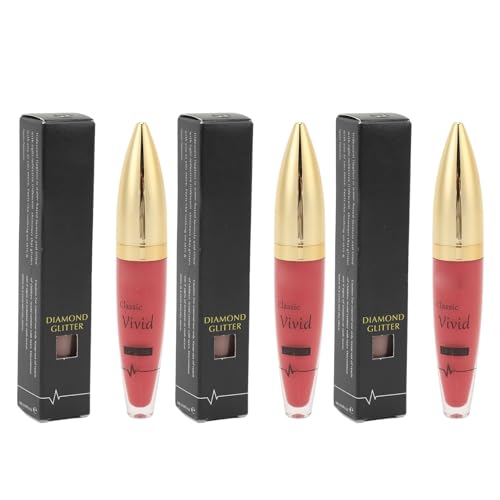 3pcs Lipglasur wasserdichte anhaltende 5 ml feuchtigkeitsspendende matte Lipgloss Make -up für Frauen -Bürodating -Einkaufsfeiern (04) von KDUTYE