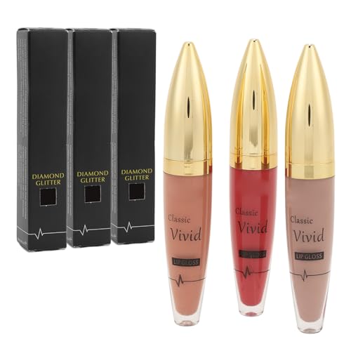 Matte Lip Gloss Set Sanfter, Samtiger Finish Wasserfest; Hochpigmentiert, Schnell Trocknendes Matte Lippenfleckenset für Make-up; 01 03 04 Farben 5ml; Geeignet für Alle Anlässe von KDUTYE