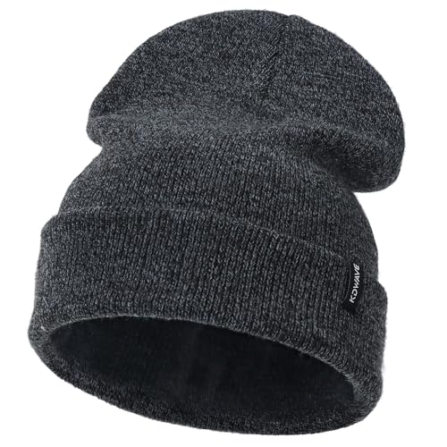 KDWAVE Knit Cuffed Beanie Hut Skull Cap Niedlich für Männer Frauen Unisex Fischer Mützen Weich Warm Stretchy Solid Farbe von KDWAVE