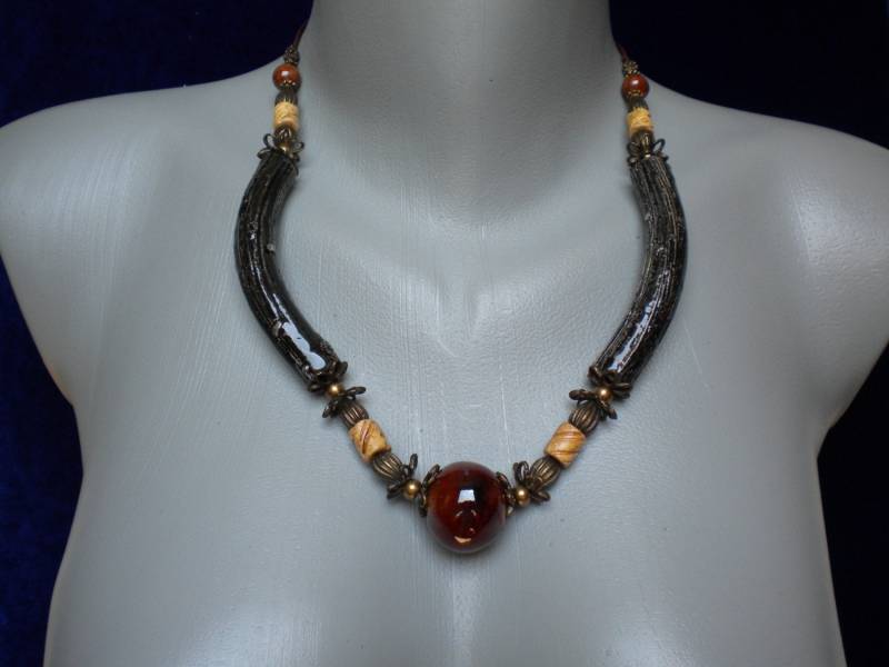 20% Rabatt Auf Designer Halskette Aus Keramik Und Messing 20% Rabatt Auf Designer Halskette Aus Keramik Und Messing von KDivineJewelry