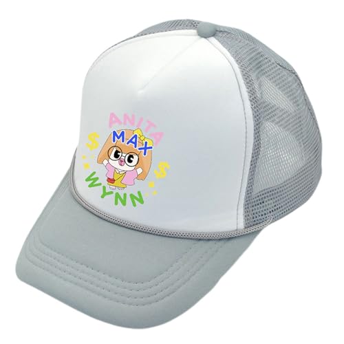 KEAAN Anita Max Wynn Cap, Niedliche Trucker-Hat Mütze, Trendige, lustige Baseballkappen, Verstellbare Sommer-Netzhüte für Damen und Herren (DE/NL/SE/PL, Alphanumerisch, Einheitsgröße, Grau) von KEAAN