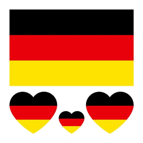 40pcs Country Flag Temporäre Tattoos Nationalflagge Fußball Fußball Team Aufkleber Aufkleber, Fußball-Europameisterschaft EURO 2021 2020 WM Gesicht Körper Arm Kind Erwachsene Wasserdicht (Deutschland) von KEAIDO