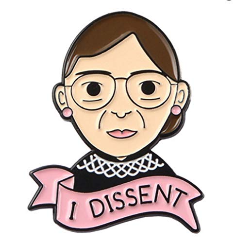 RBG I Dissent Brosche Pin, Ruth Bader Ginsburg Feminist Notorious RBG Badge Button für Sozialgerechtigkeit Gleichheit Frauen Rechte RBG Kragennadel von KEAIDO