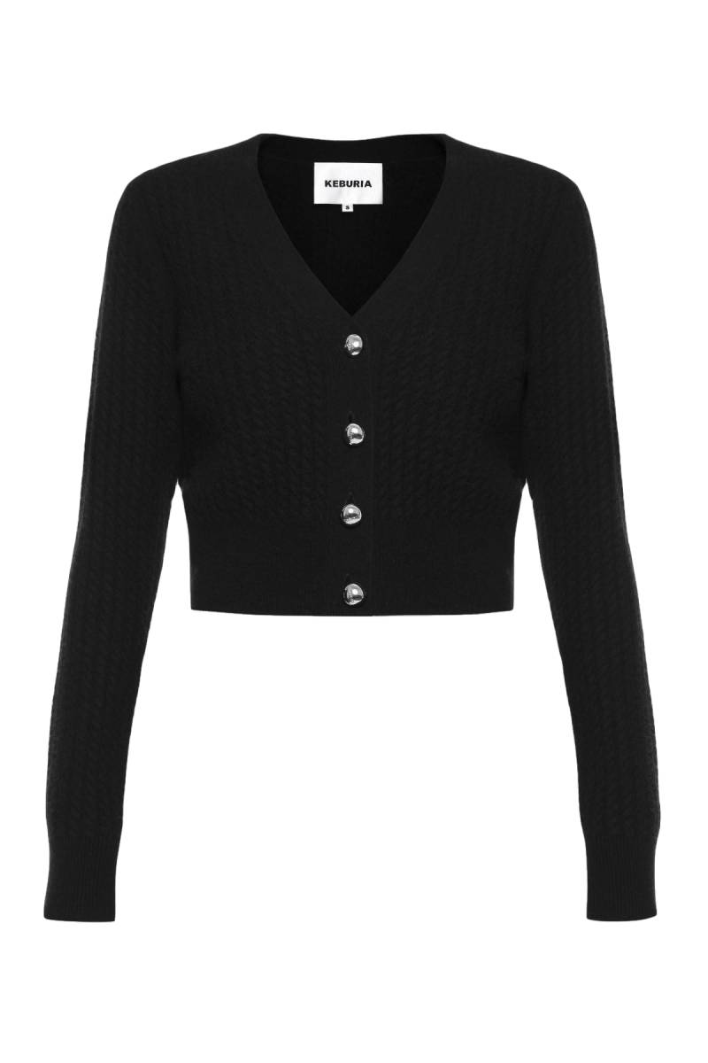 CABLE-KNIT WOOL-CASHMERE CARDIGAN von KEBURIA