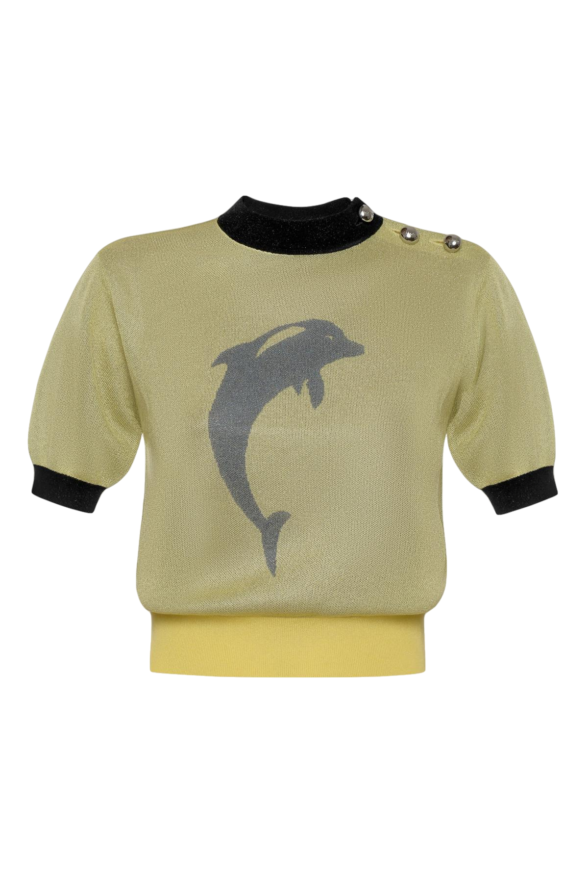 DOLPHIN METALLIC KNITTED TOP von KEBURIA