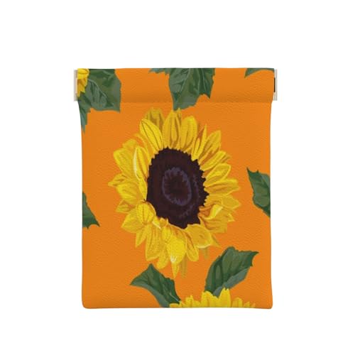Sonnenblumen-Nahtloses Muster, Squeeze Top Wallet Damen Aufbewahrungstasche Kleine Münzbörse Wechseltasche Sonnenblumen-Nahtloses Muster, Squeeze Top Wallet Damen Aufbewahrungstasche Kleine Münzbörse Wechseltasche von KEDDJI