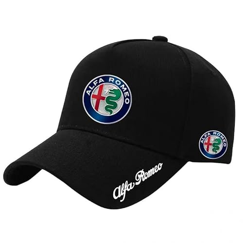 KEDDWE Auto Kappe für Alfa Romeo Giulia Stelvio, mit Auto Logo Baseball Cap für Herren Damen Zubehör, Mütze Basecap Verstellbar,C von KEDDWE