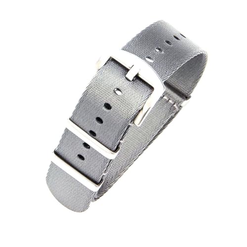 20–22 mm breit, 28,5 cm lang, Herren-Uhrenarmband aus Nylon, gewebter Stoff, perfekt für aktive und lässige Kleidung,Grau-Stahl,22 mm von KEDFZY
