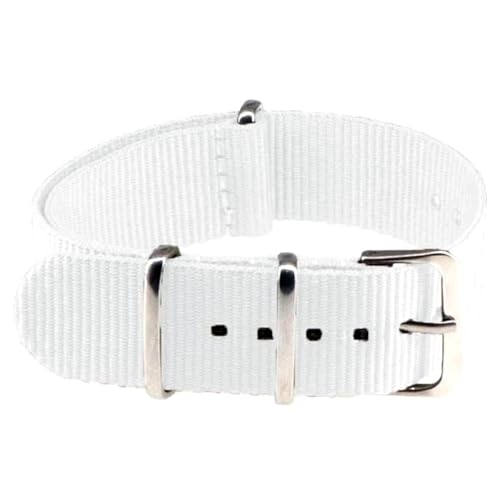KEDFZY 14–22 mm breit, 16 cm lang, Uhrenarmband aus Canvas und Nylon, Unisex-Uhrenarmband mit integrierter Schlaufe und verstellbarem Zubehör.,Weiß,18 mm KEDFZY 14–22 mm breit, 16 cm lang, Uhrenarmband aus Canvas und Nylon, Unisex-Uhrenarmband mit integrierter Schlaufe und verstellbarem Zubehör.,Weiß,18 mm von KEDFZY