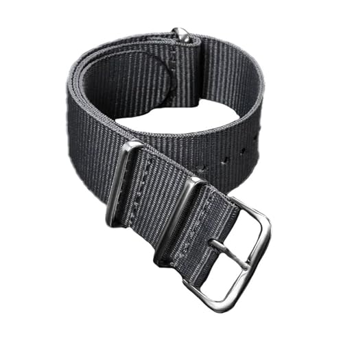KEDFZY 16–22 mm breit, 26 cm lang, schwarzes Nylon-Sportarmband, gewebtes Armband, geeignet für Freizeit und Sport,Grau,18 mm KEDFZY 16–22 mm breit, 26 cm lang, schwarzes Nylon-Sportarmband, gewebtes Armband, geeignet für Freizeit und Sport,Grau,18 mm von KEDFZY