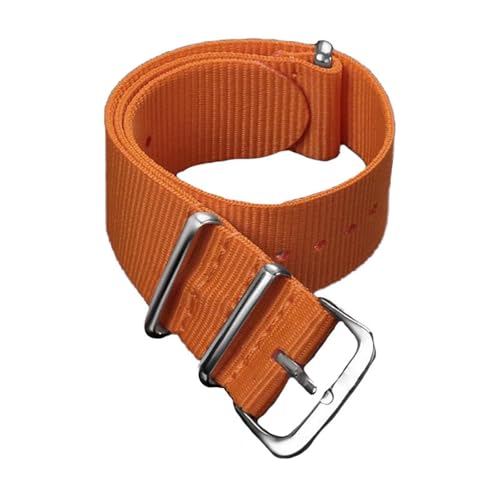 KEDFZY 16–22 mm breit, 26 cm lang, schwarzes Nylon-Sportarmband, gewebtes Armband, geeignet für Freizeit und Sport,Orange,18 mm KEDFZY 16–22 mm breit, 26 cm lang, schwarzes Nylon-Sportarmband, gewebtes Armband, geeignet für Freizeit und Sport,Orange,18 mm von KEDFZY