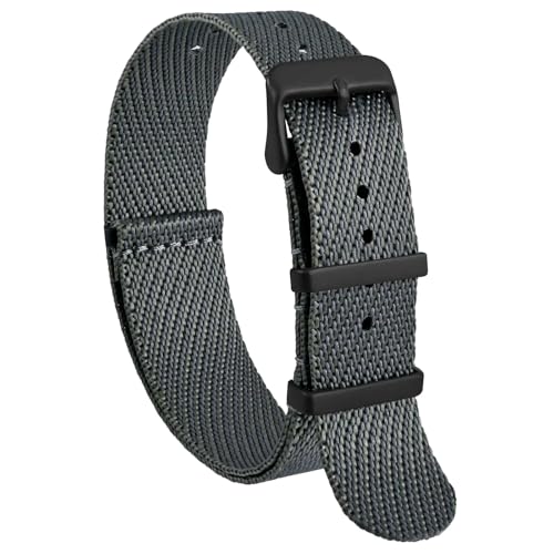 KEDFZY 16–24 mm breit, 29 cm lang, bequemes Nylon-Uhrenarmband mit Edelstahlschnalle.,Blaugrün,22 mm KEDFZY 16–24 mm breit, 29 cm lang, bequemes Nylon-Uhrenarmband mit Edelstahlschnalle.,Blaugrün,22 mm von KEDFZY