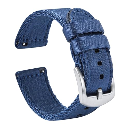 KEDFZY 18–22 mm breit, 20 cm lang, glatt gewebtes Nylon-Uhrenarmband, Ersatzarmband mit Schnellverschluss,18 mm KEDFZY 18–22 mm breit, 20 cm lang, glatt gewebtes Nylon-Uhrenarmband, Ersatzarmband mit Schnellverschluss,18 mm von KEDFZY