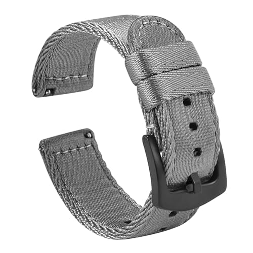 KEDFZY 18–22 mm breit, 20 cm lang, glatt gewebtes Nylon-Uhrenarmband, Ersatzarmband mit Schnellverschluss,22 mm KEDFZY 18–22 mm breit, 20 cm lang, glatt gewebtes Nylon-Uhrenarmband, Ersatzarmband mit Schnellverschluss,22 mm von KEDFZY