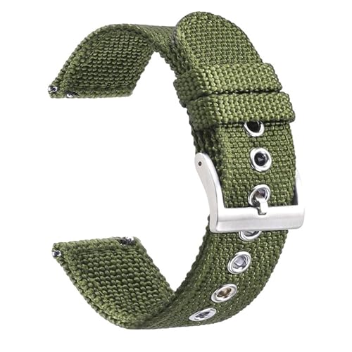 KEDFZY 18–22 mm breit, Uhrenarmband aus Nylon-Canvas, Sport-Uhrenarmband mit Schnellverschluss, universelles Ersatzzubehör,Grün,22 mm KEDFZY 18–22 mm breit, Uhrenarmband aus Nylon-Canvas, Sport-Uhrenarmband mit Schnellverschluss, universelles Ersatzzubehör,Grün,22 mm von KEDFZY