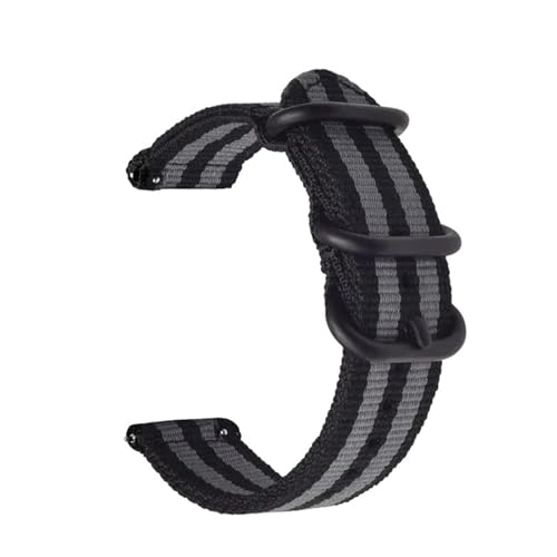 KEDFZY 18–24 mm breit, 20 cm lang, Nylonband. Unisex-Band, geeignet für Freizeit- und Sportkleidung.,Schwarz Grau,24 mm von KEDFZY