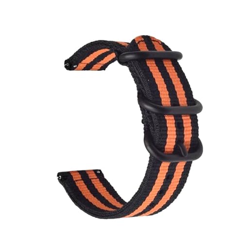 KEDFZY 18–24 mm breit, 20 cm lang, Nylonband. Unisex-Band, geeignet für Freizeit- und Sportkleidung.,Schwarz Orange,24 mm von KEDFZY