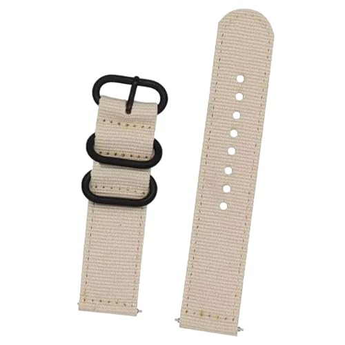 KEDFZY 18–24 mm breit, 21 cm lang, gewebtes Nylonband. Verstellbares Unisex-Band, geeignet für Outdoor- und Freizeitkleidung.,Beige,18 mm von KEDFZY