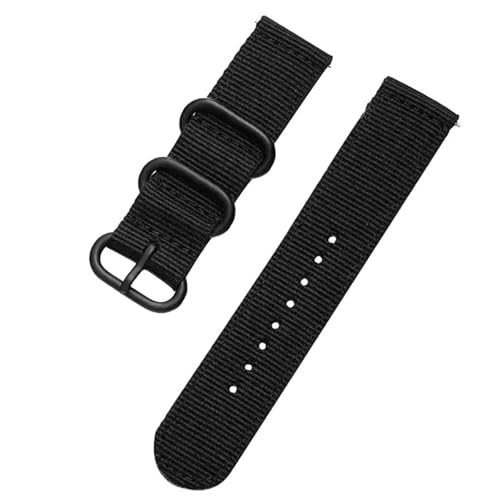 KEDFZY 18–24 mm breit, 21 cm lang, gewebtes Nylonband. Verstellbares Unisex-Band, geeignet für Outdoor- und Freizeitkleidung.,Schwarz,18 mm von KEDFZY