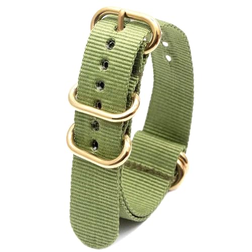 KEDFZY 18–24 mm breit, 26,5 cm lang, schwarzes Nylon-Uhrenarmband, Unisex-Sportuhrenarmband mit verstellbarem Ersatzzubehör.,18 mm von KEDFZY