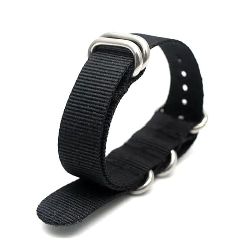 KEDFZY 18–24 mm breit, 26,5 cm lang, schwarzes Nylon-Uhrenarmband, Unisex-Sportuhrenarmband mit verstellbarem Ersatzzubehör.,20 mm KEDFZY 18–24 mm breit, 26,5 cm lang, schwarzes Nylon-Uhrenarmband, Unisex-Sportuhrenarmband mit verstellbarem Ersatzzubehör.,20 mm von KEDFZY