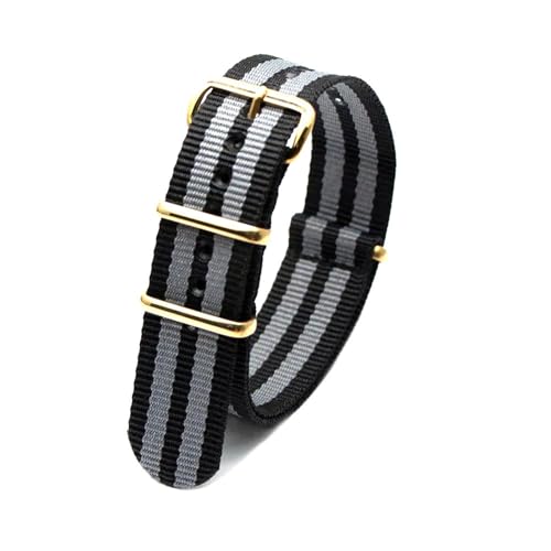 KEDFZY 18–24 mm breit, 26 cm lang, buntes Nylon-Uhrenarmband mit goldener Schnalle, integriertes Ersatzzubehör,20 mm von KEDFZY