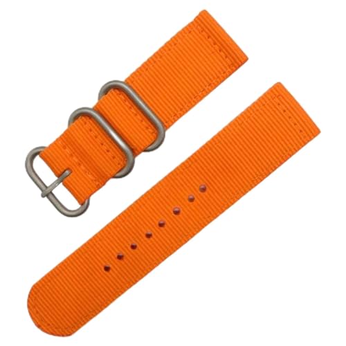 KEDFZY 18–24 mm breit, 26 cm lang, gewebtes Nylon-Uhrenarmband, Unisex-Ersatzarmband mit Edelstahlschnalle,24 mm von KEDFZY
