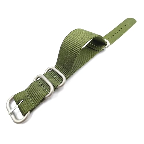 KEDFZY 18–24 mm breit, 26 cm lang, gewebtes Nylon-Uhrenarmband, Unisex-Ersatzarmband mit Edelstahlschnalle,Grün,22 mm KEDFZY 18–24 mm breit, 26 cm lang, gewebtes Nylon-Uhrenarmband, Unisex-Ersatzarmband mit Edelstahlschnalle,Grün,22 mm von KEDFZY