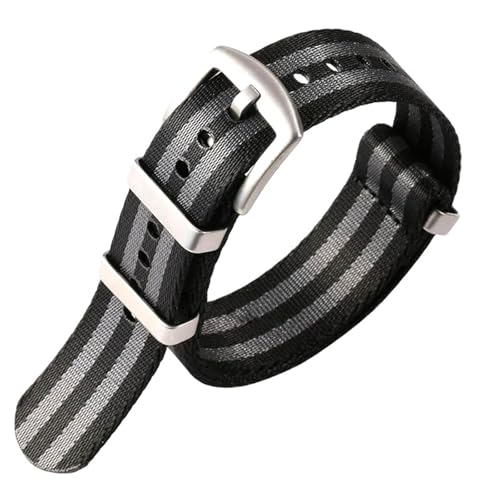 KEDFZY 18–24 mm breit, 27 cm lang, Nylon-Uhrenarmband, Unisex, verstellbares Armband für eine bequeme Passform,24 mm von KEDFZY