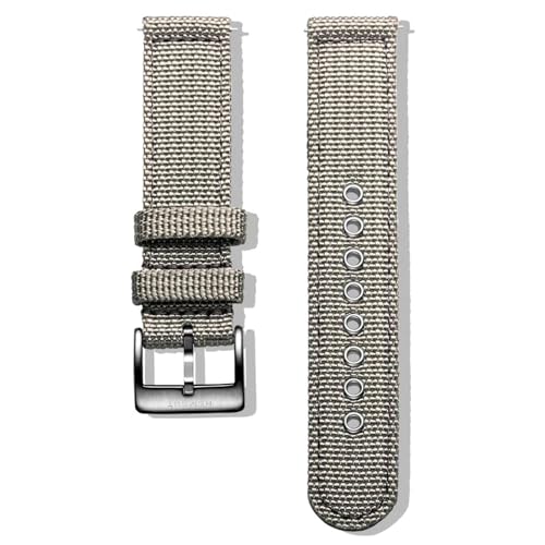 KEDFZY 18 mm – 24 18 mm breit, 22 cm lang, Nylon-Uhrenarmband in Militärqualität, schnell abnehmbar, wasserdichtes Sportarmband,Grau,18 mm von KEDFZY